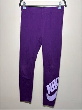 Nike Kids Purple Leggings with light purple Logo